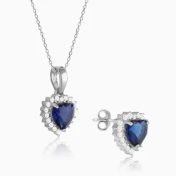 Silver Heart Of The Ocean Set