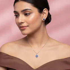 Silver Heart Of The Ocean Set