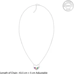 Silver Heart to Heart Necklace