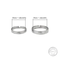 Silver Heartbeat Couple Rings