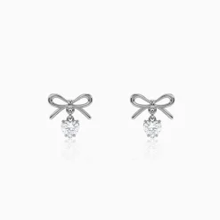 Silver Heartdrop Earrings