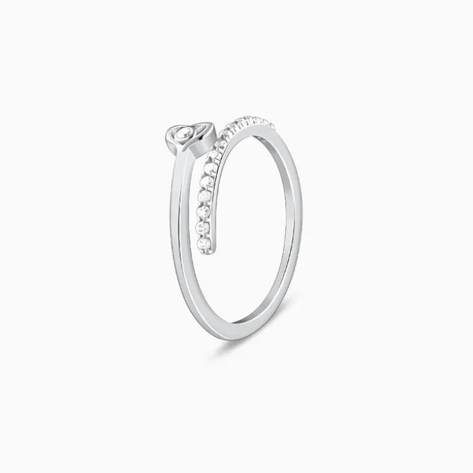 Silver Heartfelt Embrace Ring