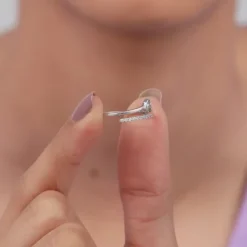 Silver Heartfelt Embrace Ring