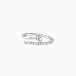Silver Heartfelt Embrace Ring