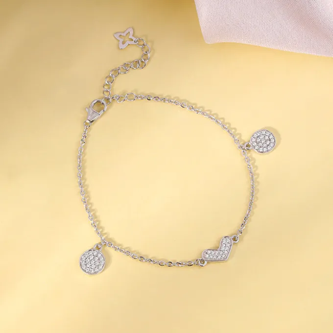 Silver Heartfelt Love Bracelet