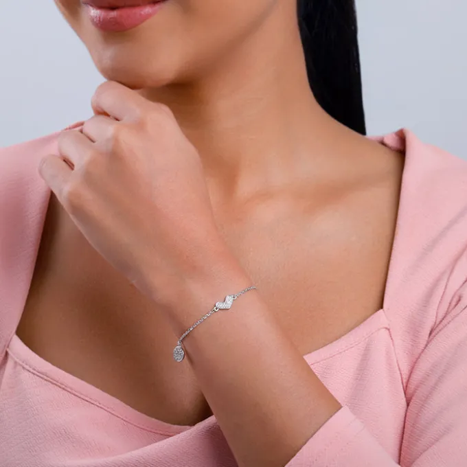 Silver Heartfelt Love Bracelet
