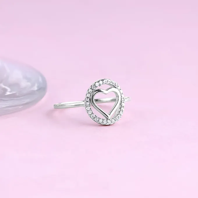 Silver Heart's Odyssey Ring
