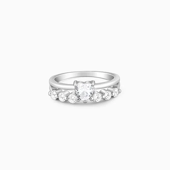 Silver Heart's Rhapsody Ring