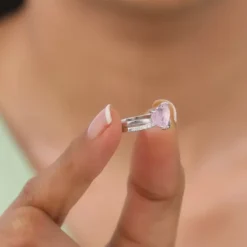 Silver Heart-to-Heart Ring