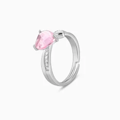 Silver Heart-to-Heart Ring