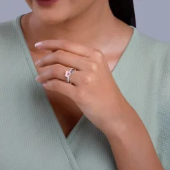 Silver Heart-to-Heart Ring