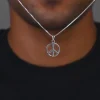 Silver Heavenly Peace Pendant With Box Chain For Him
