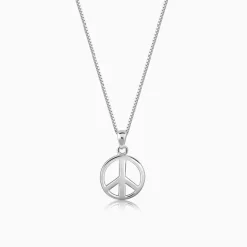 Silver Heavenly Peace Pendant With Box Chain For Him