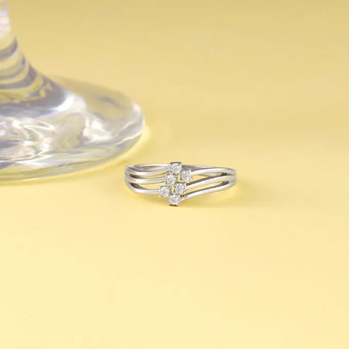 Silver Heavenly Stairs Ring