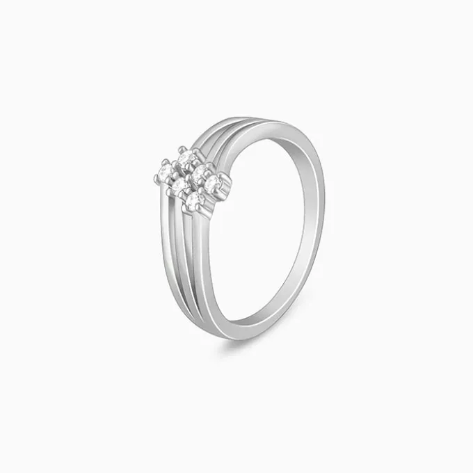 Silver Heavenly Stairs Ring