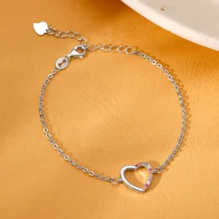 Silver Her Heart Bracelet