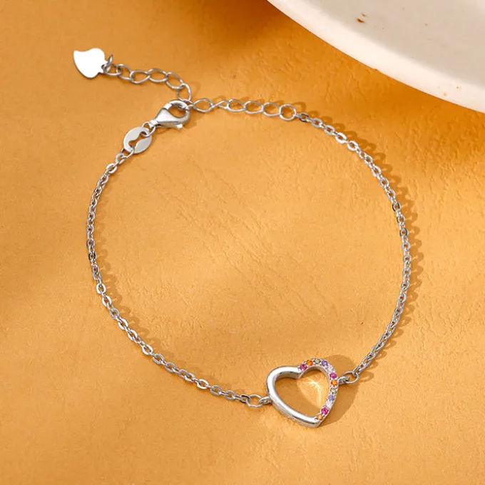 Silver Her Heart Bracelet