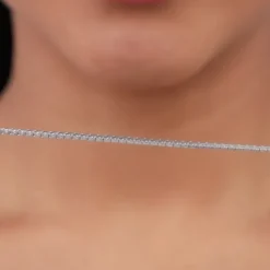 Silver Herringbone Box Chain