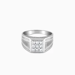 Silver Hexa Brilliance Ring For Him
