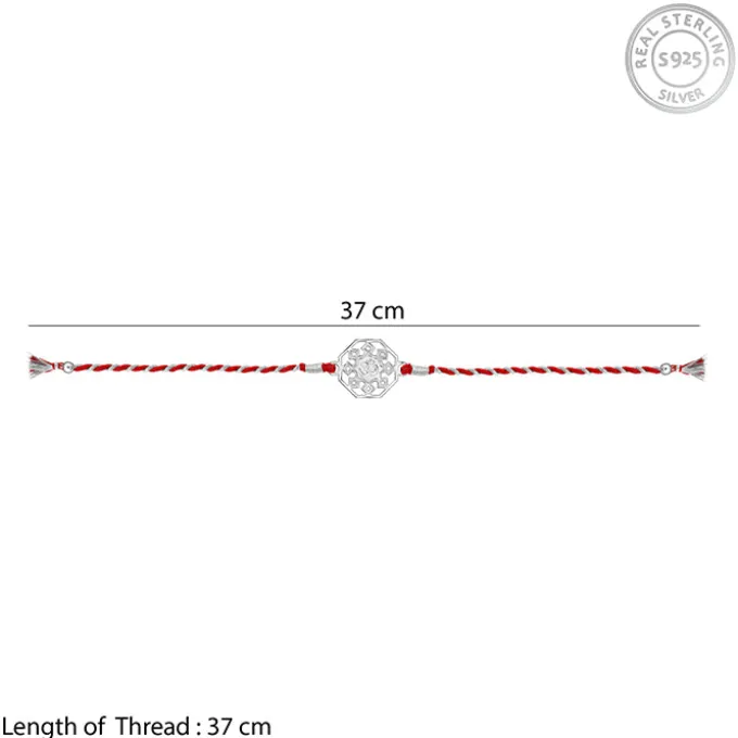 Silver Hexagon Om Rakhi