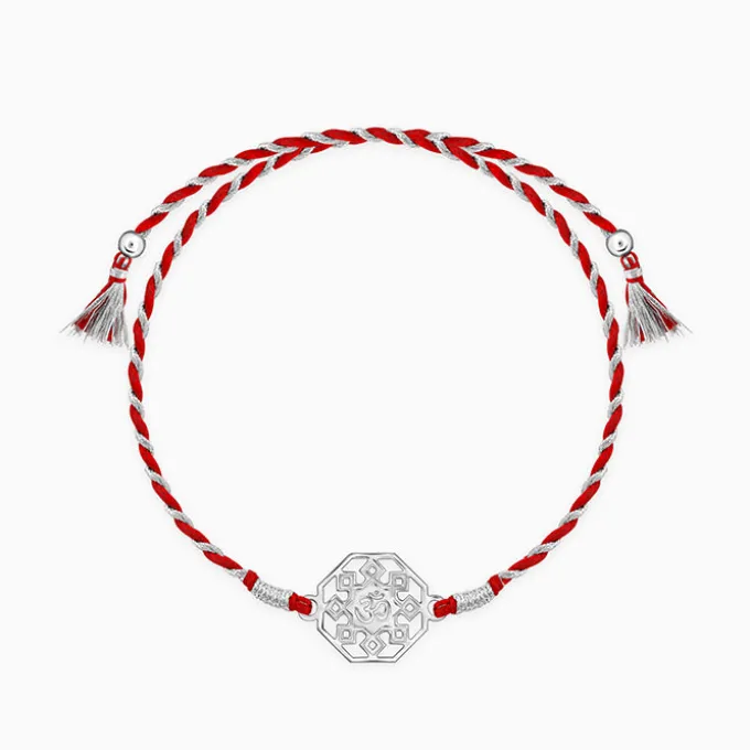 Silver Hexagon Om Rakhi
