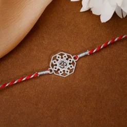 Silver Hexagon Om Rakhi