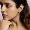 Silver Hollow Zircon Drop Studs