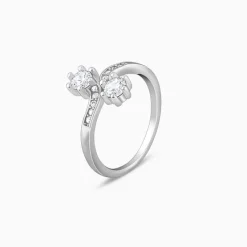 Silver Hollyhock Ring
