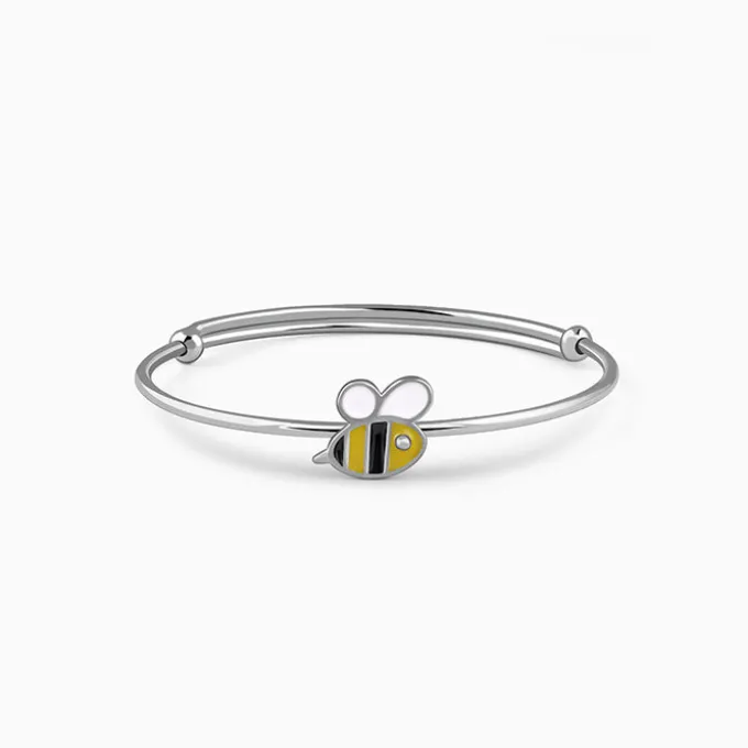 Silver Honey Pop Kids Bangle Bracelet