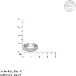 Silver Imperial Crest Band For Him