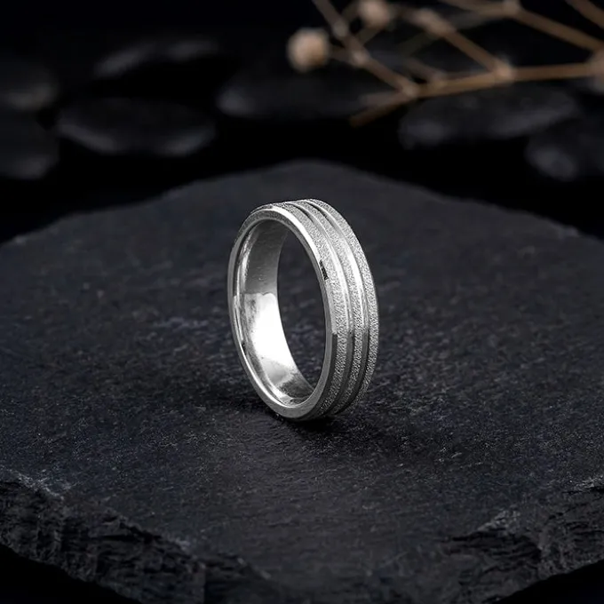 Silver Imperial Crest Band For Him