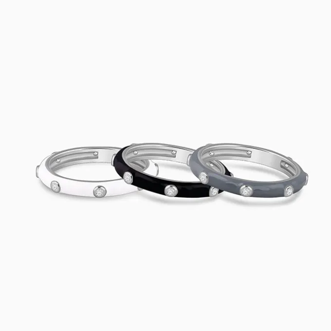 Silver Imperial Stack Rings