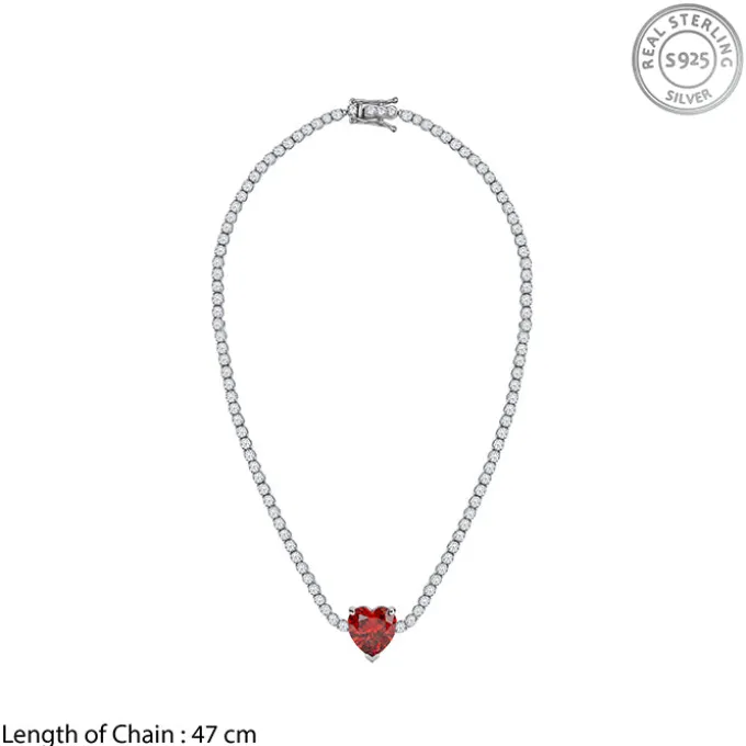 Silver Impressive Heart Necklace