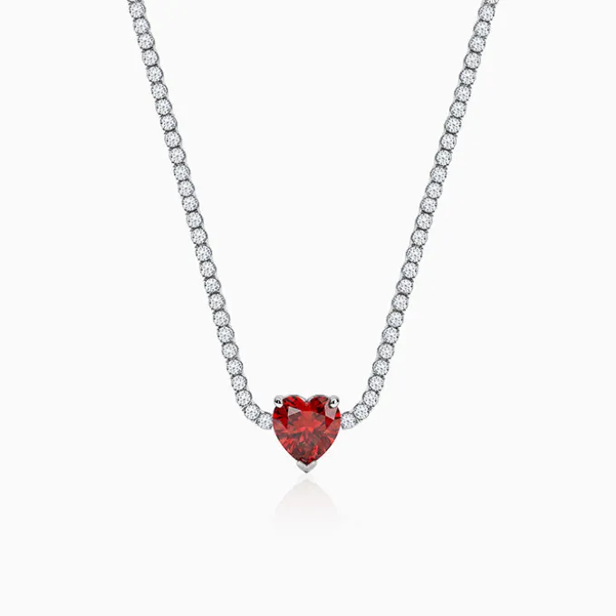 Silver Impressive Heart Necklace