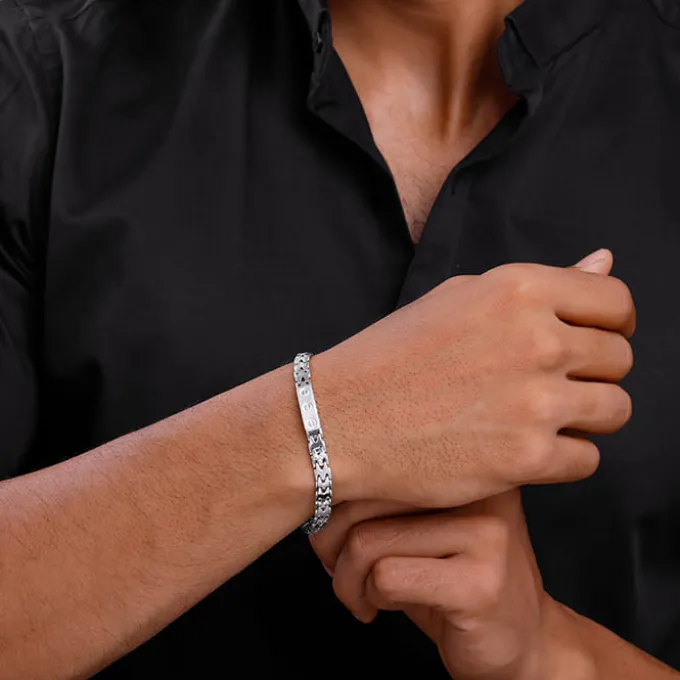Silver Independent Thinker Bracelet For Him