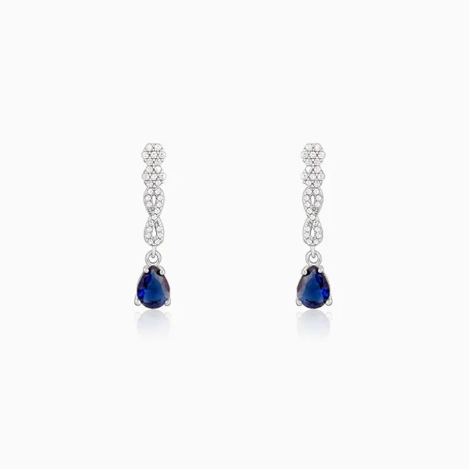 Silver Infinity Dangler Earrings