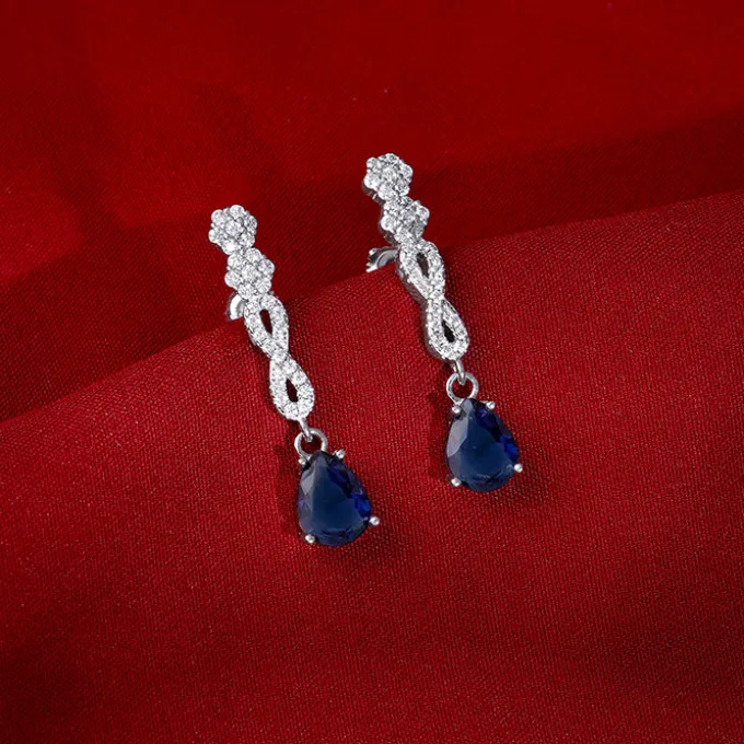 Silver Infinity Dangler Earrings