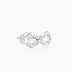 Silver Infinity Heart Earrings