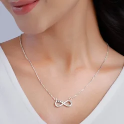 Silver Infinity Heart Necklace
