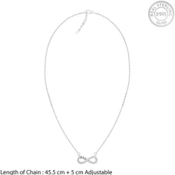 Silver Infinity Heart Necklace