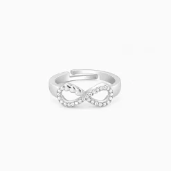 Silver Infinity Heart Ring