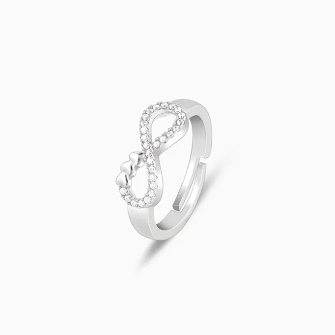 Silver Infinity Heart Set Of Three