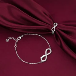 Silver Infinity Heart Set Of Two