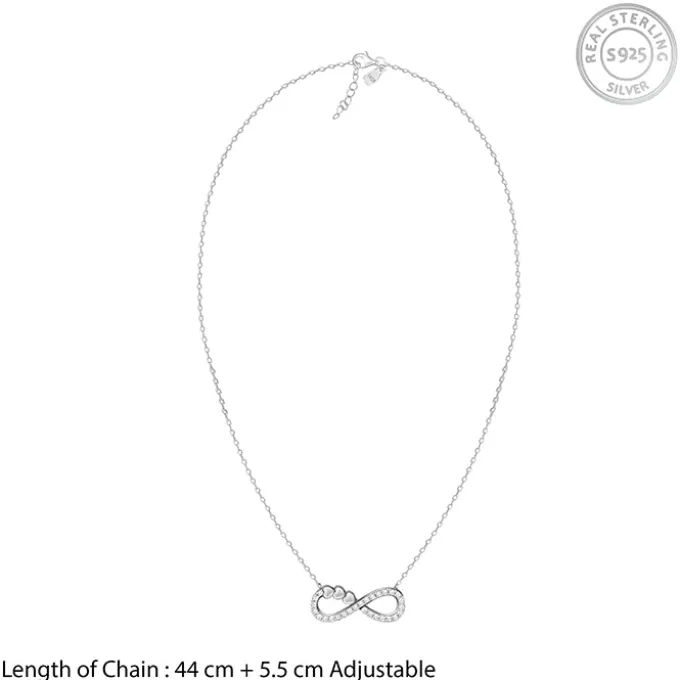 Silver Infinity Heart Set