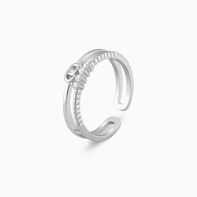 Silver Interlocked Ring