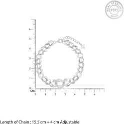 Silver Intertwined Chain Bracelet