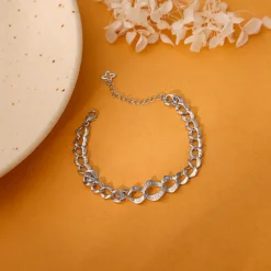 Silver Intertwined Chain Bracelet