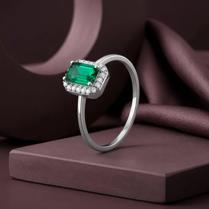 Silver Iris Verdant Ring (Size 12)