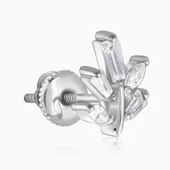 Silver Ivy Studs