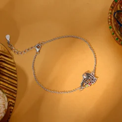 Silver Jai Shree Ram Bracelet Rakhi